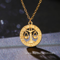 2022 New Arrivals Fashion Simple Gold Zodiac Necklace